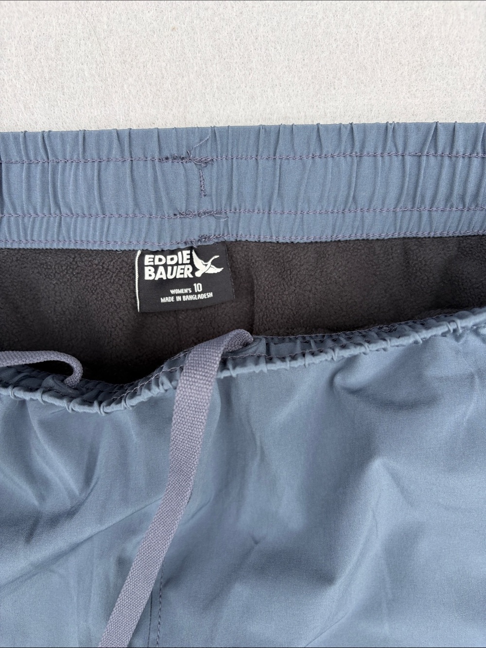 Eddie Bauer Slate Blue Drawstring Fleece Lined Active Pants - Picture 2 of 4
